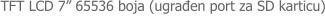 TFT LCD 7� 65536 boja (ugrađen port za SD karticu)